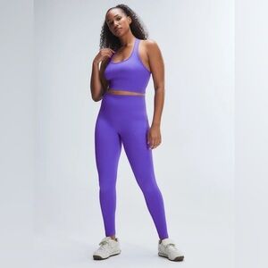 NWT Savage X Fenty SEAMLESS RIB SPORT HIGH-WAIST LEGGING Lavish Purple M